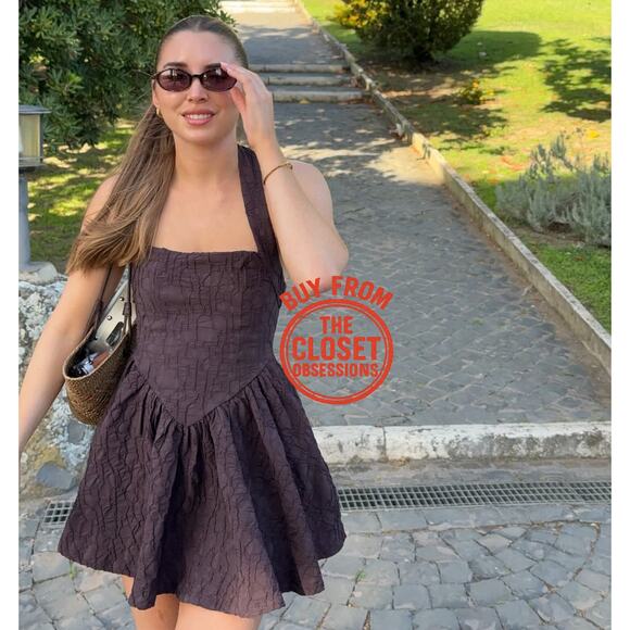 ZARA BLOGGER FAVE!!! Short Halter Dress NWT - Picture 7 of 16